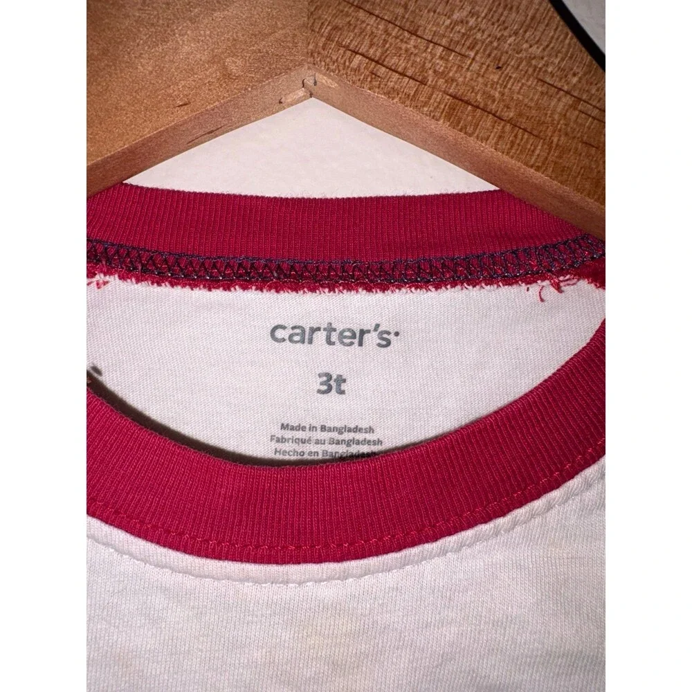 Carter’s Red and White Pug The Boss Shirt - Size 3t